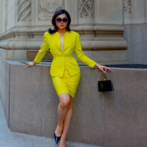 THIERRY MUGLER suit & skirt 1980s archival piece - Picture 5 of 7